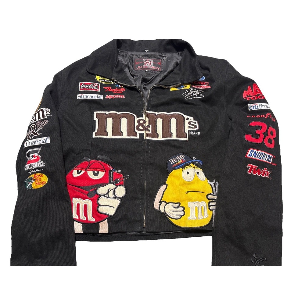 Vintage M&Ms Nascar Racing Jacket Elliot Sadler #38 JH Design WXL *RARE*